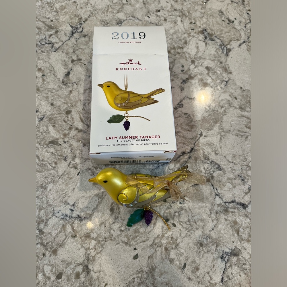 Hallmark Lady Summer Tanager 2019 Ornament